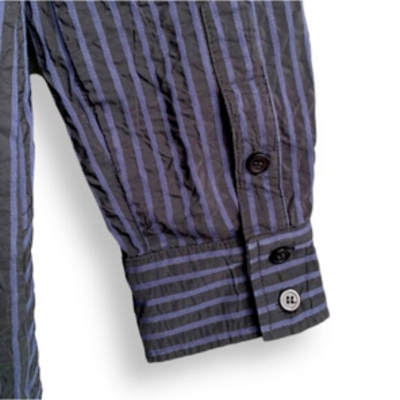 Finley Textured Striped Shirt Dress Long Sleeve Midi Classic Day Dress Medium - Picture 7 of 11